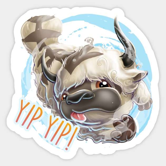 Appa Yip Yip Sticker by Unicornarama